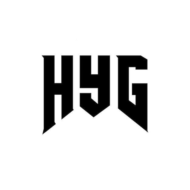 Diseño de logotipo de letras HYG para una empresa de tecnología Diseño de logos HYG combinación de colores blanco y negro Logotipo HYG vector HYG diseño Icono HYG alfabeto HYG tipografía diseño de logotipo