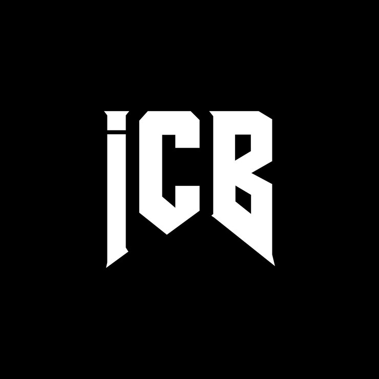 Vector diseño de logotipo de letras icb para una empresa de tecnología diseño del logotipo icb combinación de colores blanco y negro diseño del icono icb icon icb alfabeto icb tipografía diseño del logotipo