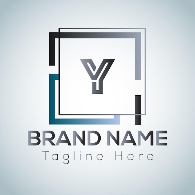 Diseño de logotipo de letras iniciales modernas de letra Y abstracta