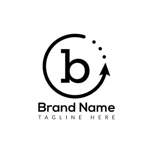 Diseño de logotipo de letras iniciales modernas de letra B abstracta