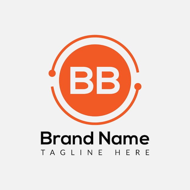 Diseño de logotipo de letras iniciales modernas de letra BB abstracta