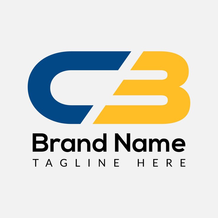 Vector diseño de logotipo de letras iniciales modernas de letra cb abstracta