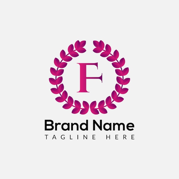 Diseño de logotipo de letras iniciales modernas de letra F abstracta