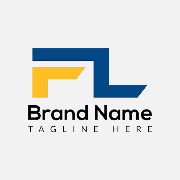 Diseño de logotipo de letras iniciales modernas de letra FL abstracta