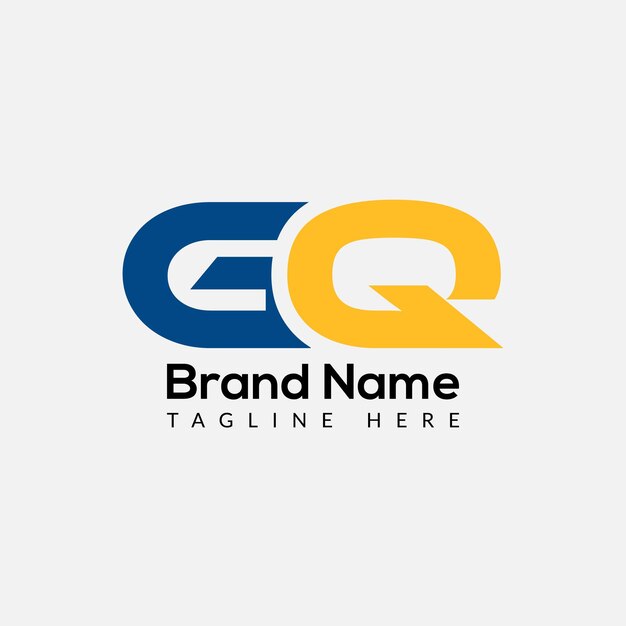 Diseño de logotipo de letras iniciales modernas de letra GQ abstracta