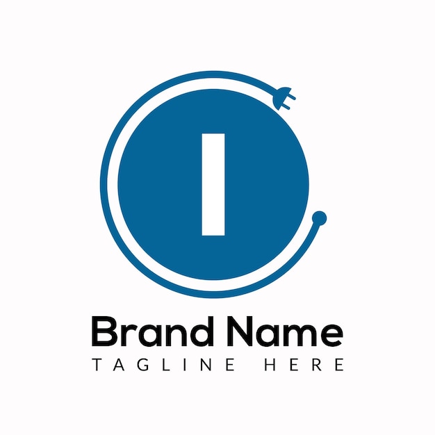 Diseño de logotipo de letras iniciales modernas de letra I abstracta