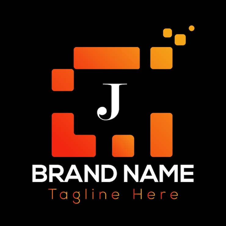 Vector diseño de logotipo de letras iniciales modernas de letra j abstracta