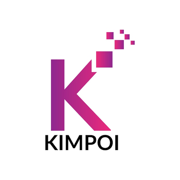 Diseño de logotipo de letras iniciales modernas de letra K abstracta