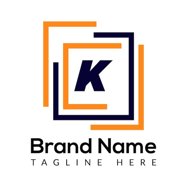 Diseño de logotipo de letras iniciales modernas de letra K abstracta