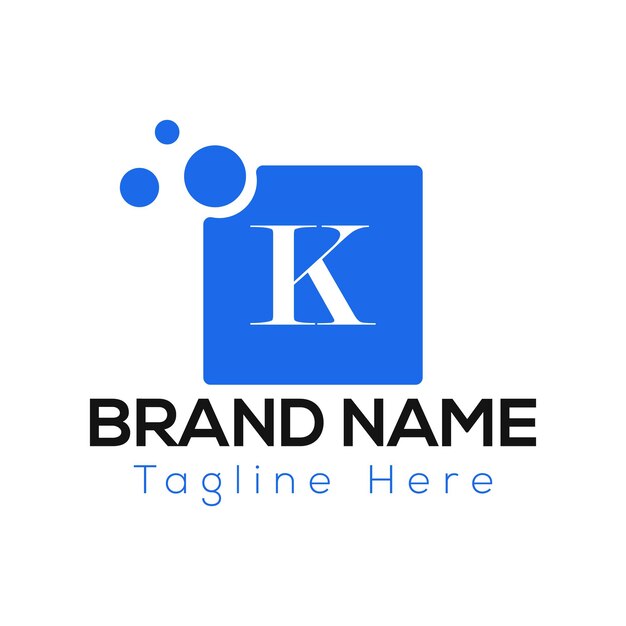 Diseño de logotipo de letras iniciales modernas de letra K abstracta