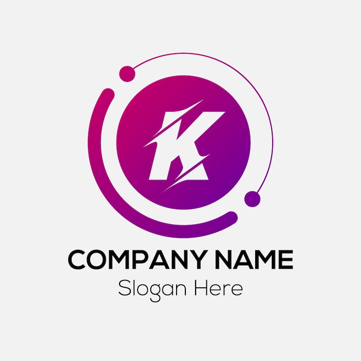 Vector diseño de logotipo de letras iniciales modernas de letra k abstracta