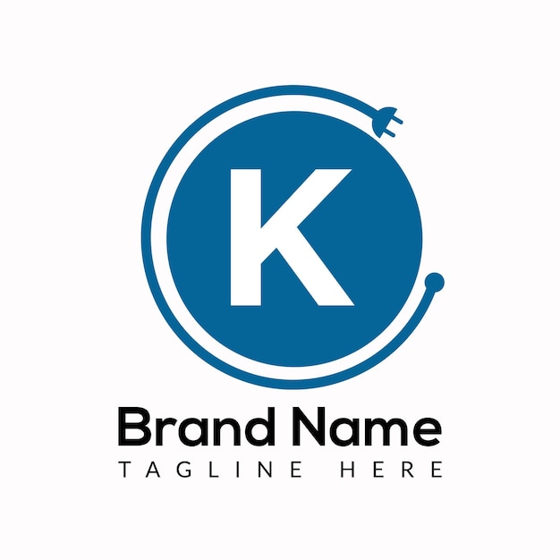 Diseño de logotipo de letras iniciales modernas de letra K abstracta