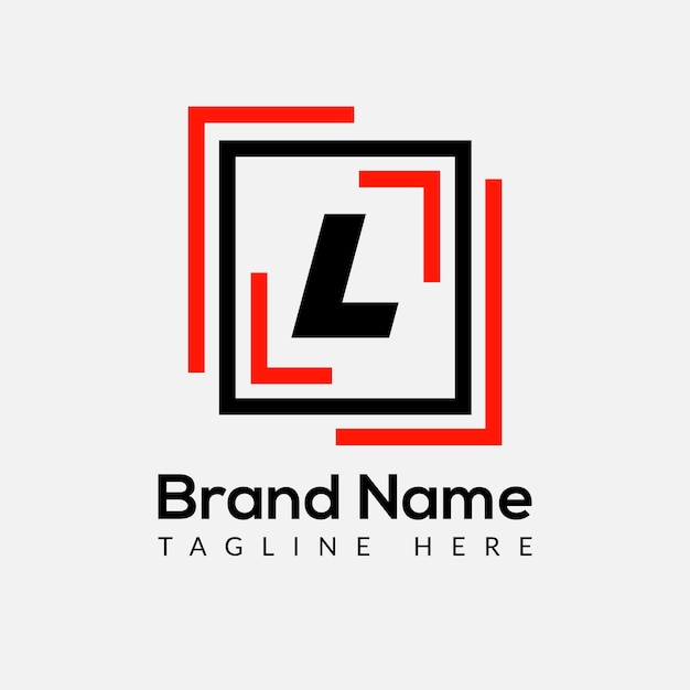 Diseño de logotipo de letras iniciales modernas de letra L abstracta