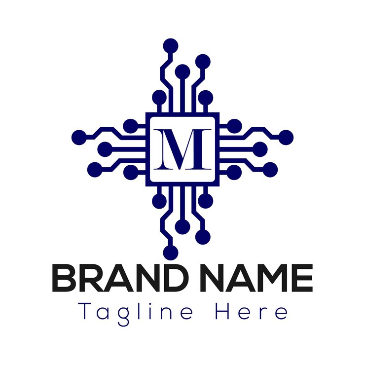 Vector diseño de logotipo de letras iniciales modernas de letra m abstracta