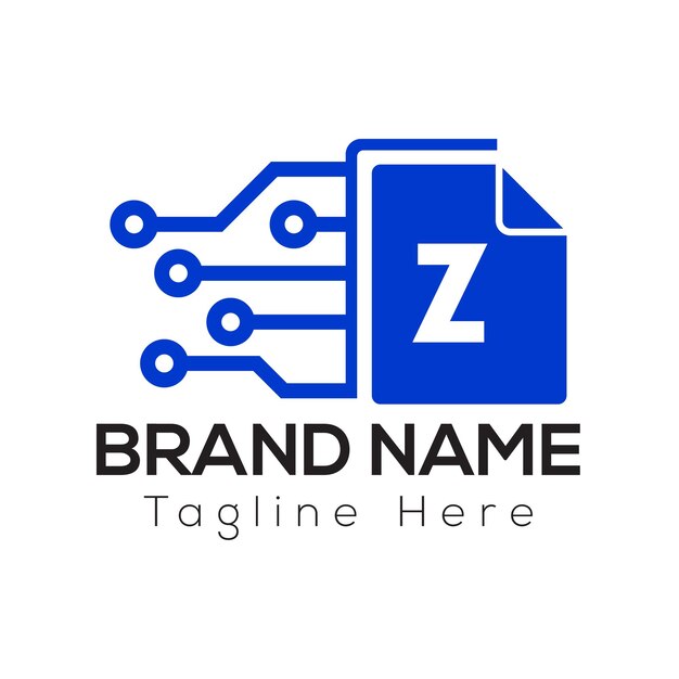 Diseño de logotipo de letras iniciales modernas de letra Z abstracta
