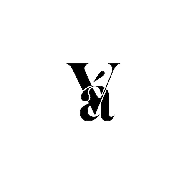 Diseño de logotipo de letras iniciales va