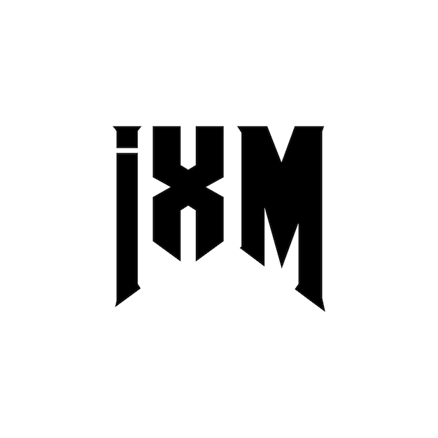 Diseño de logotipo de letras IXM para la compañía de tecnología IXM diseño de logotipo combinación de colores blanco y negro IXM logotipo IXM vector IXM diseño IXM icono IXM alfabeto IXM tipografía diseño de logotip