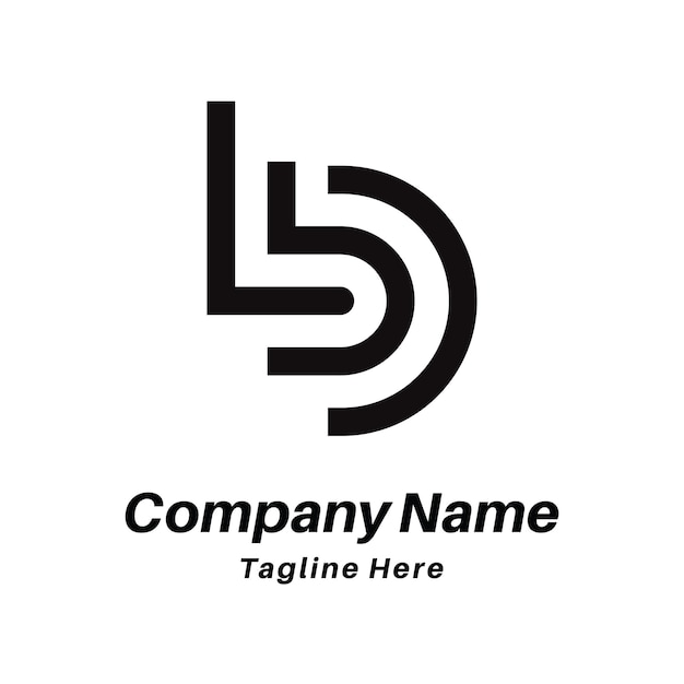 Diseño del logotipo de las letras L y B