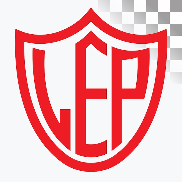 Diseño del logotipo de las letras LEP