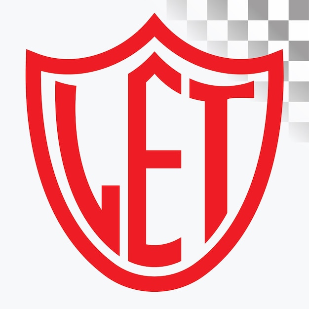 Diseño del logotipo de las letras LET