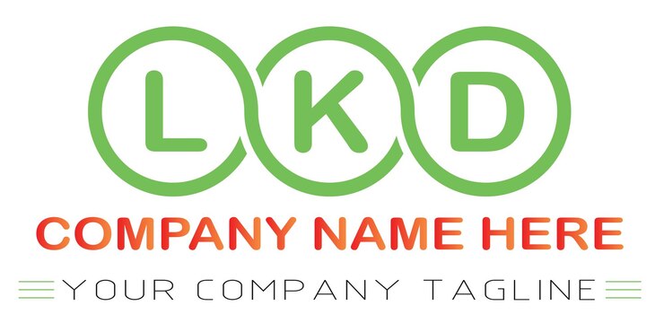 Vector diseño del logotipo de las letras lkd