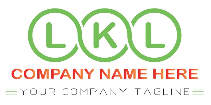 Vector diseño del logotipo de las letras lkl