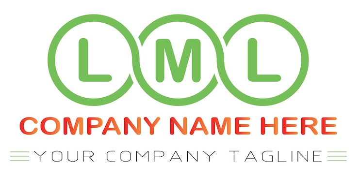 Vector diseño del logotipo de las letras lml