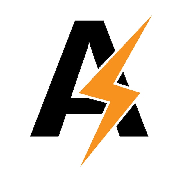 Un diseño de logotipo de letras con el logotipo Flash Lightning Thunder Letter.