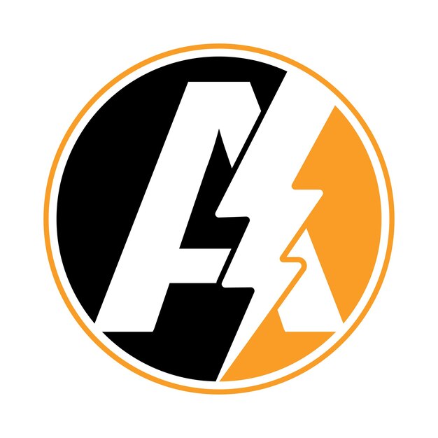Un diseño de logotipo de letras con el logotipo Flash Lightning Thunder Letter.
