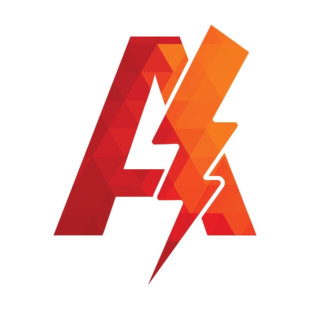Un diseño de logotipo de letras con el logotipo Flash Lightning Thunder Letter.
