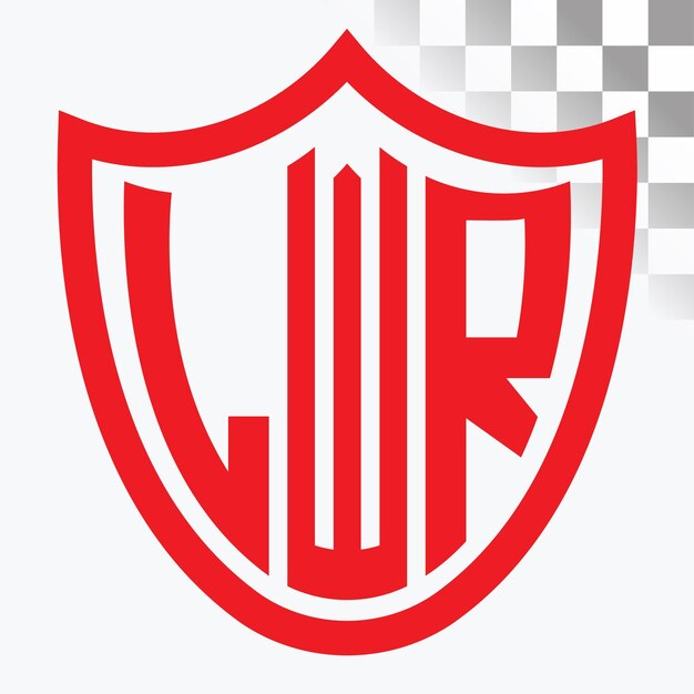 Diseño del logotipo de las letras LWR