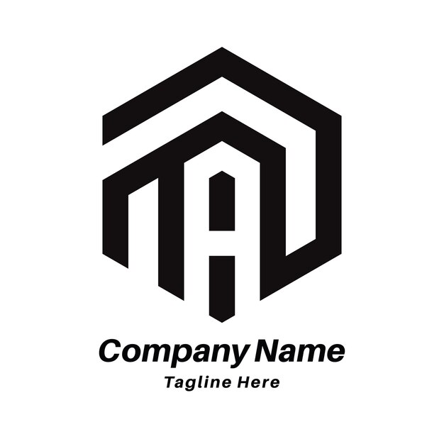Diseño del logotipo de las letras A y M
