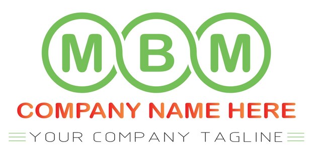 Diseño del logotipo de las letras de MBM