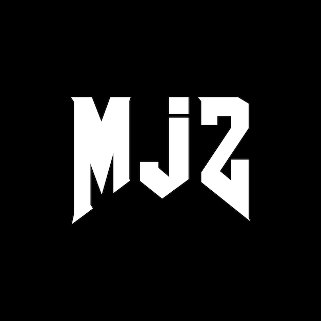 Diseño de logotipo de letras MJZ para una empresa de tecnología Diseño de logos MJZ combinación de colores blanco y negro Logotipo MJZ vector MJZ diseño Icono MJZ alfabeto MJZ tipografía Diseño de Logotipo
