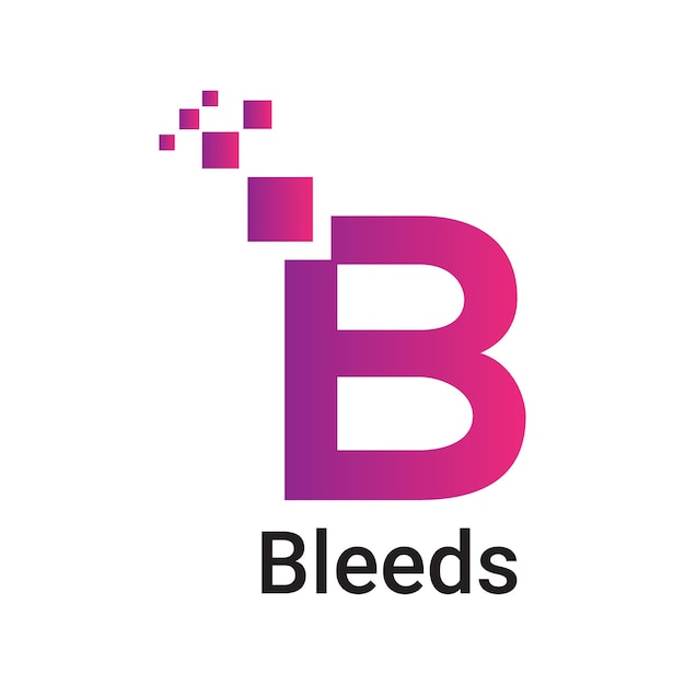 Diseño de logotipo de letras modernas de letra B abstracta