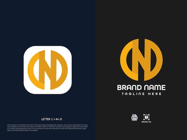 diseño de logotipo de letras modernas