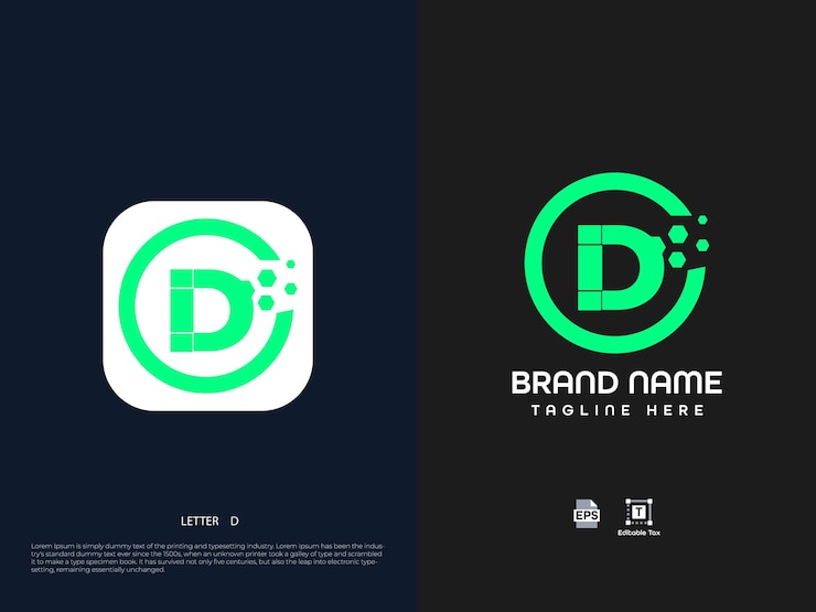 Vector diseño de logotipo de letras modernas
