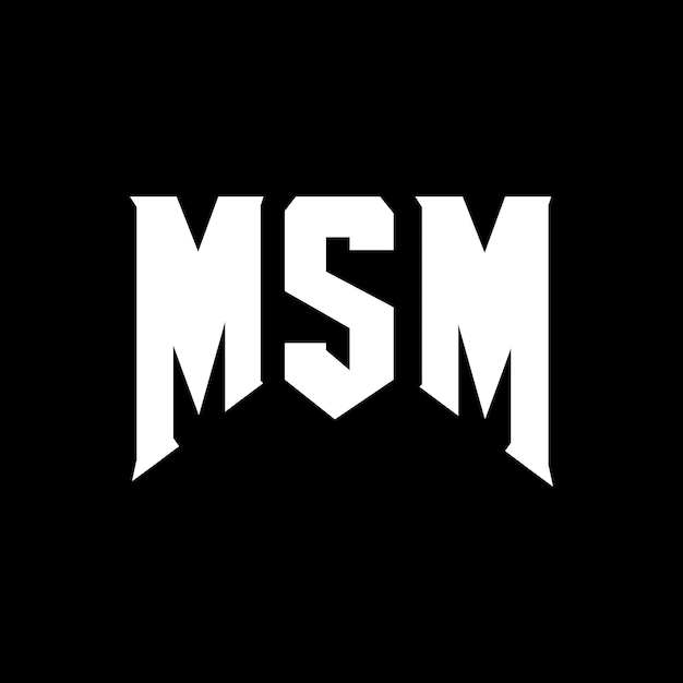 Diseño de logotipo de letras MSM para una empresa de tecnología Diseño de Logotipo MSM combinación de colores blanco y negro MSM logotipo MSM vector MSM diseño MSM icono MSM alfabeto MSM tipografía diseño de logotipo
