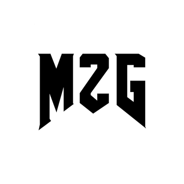 Diseño de logotipo de letras MZG para una empresa de tecnología Diseño de logos MZG combinación de colores blanco y negro Logotipo MZG Vector MZG Diseño de icono MZG Alfabeto MZG Tipografía diseño de logotipo