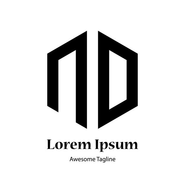 Diseño del logotipo de las letras N y D