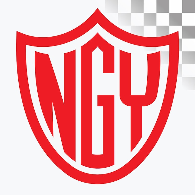 Vector diseño del logotipo de las letras ngy