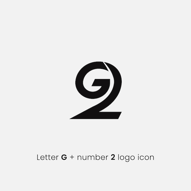 Diseño de logotipo de letras y números 2g o g2