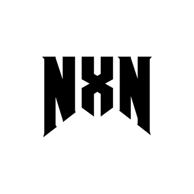 Diseño de logotipo de letras NXN para una empresa de tecnología Diseño de logos NXN combinación de colores blanco y negro Logotipo NXN vector NXN diseño Icono NXN alfabeto NXN tipografía Diseño de Logotipo