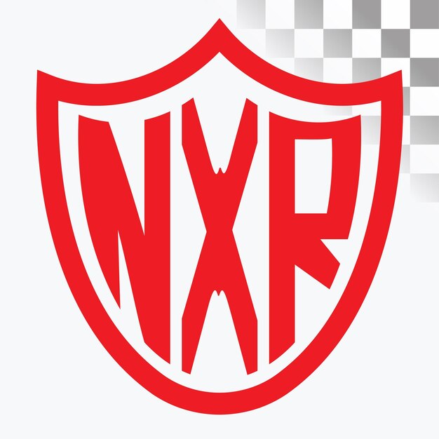 Diseño del logotipo de las letras NXR