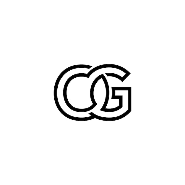 Diseño del logotipo de las letras OG GO con estilo minimalista moderno