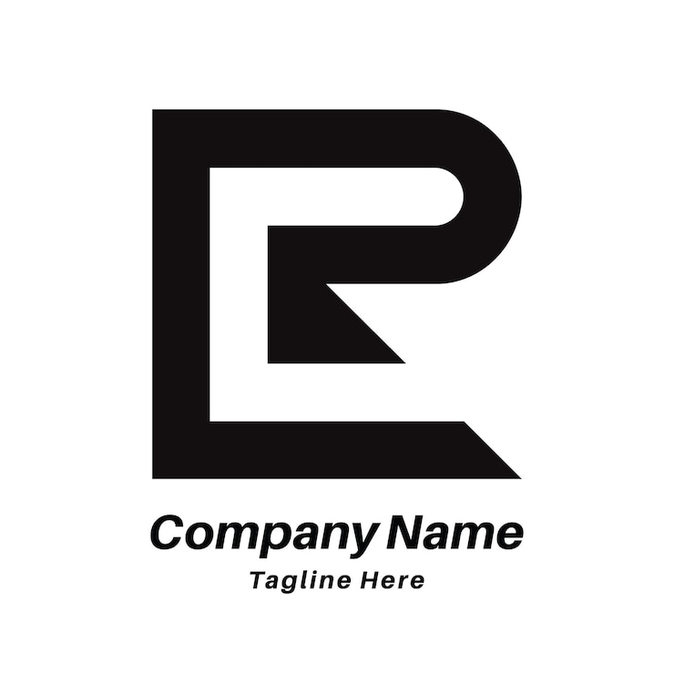 Vector diseño del logotipo de las letras r y p