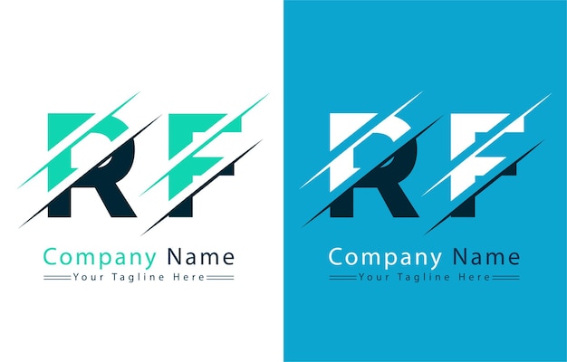 Diseño de logotipo de letras RF plantilla Ilustración de logotipo vectorial
