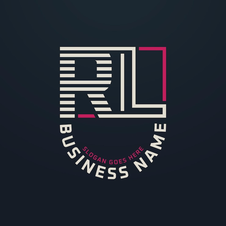 Vector diseño del logotipo de las letras rl premium rl diseño del logotipo de las empresas modernas