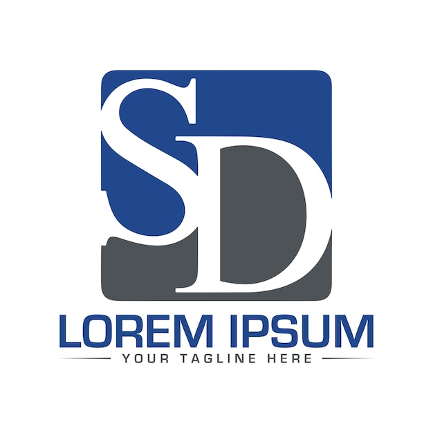 Diseño de logotipo de letras SD Diseño de logotipo creativo y moderno