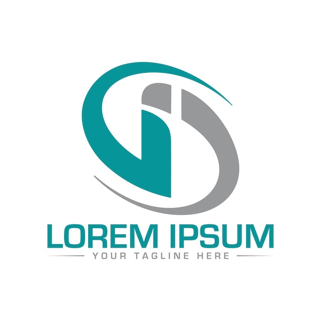 Diseño de logotipo de letras SI Diseño de logotipo único y moderno